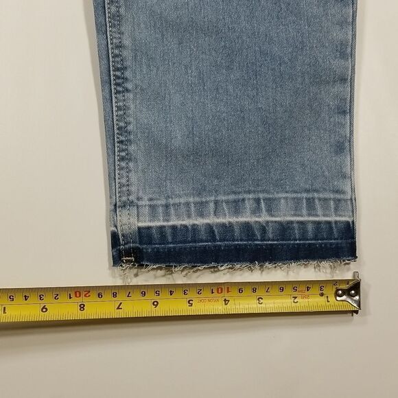 NWT Elasticated-Waist Denim Trousers in Blue Womens Size 34 - Picture 5 of 12